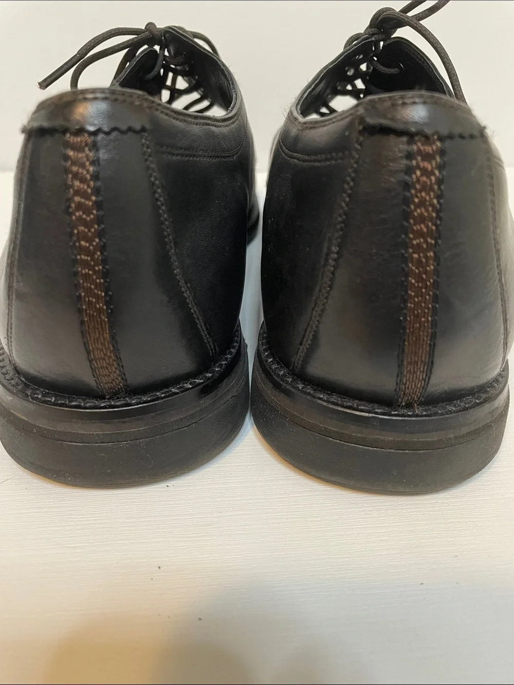Cole Haan Black Leather Oxford Lace-Up Dress Shoes